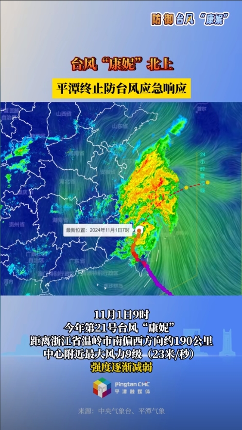 臺風“康妮”北上，平潭終止防臺風應急響應